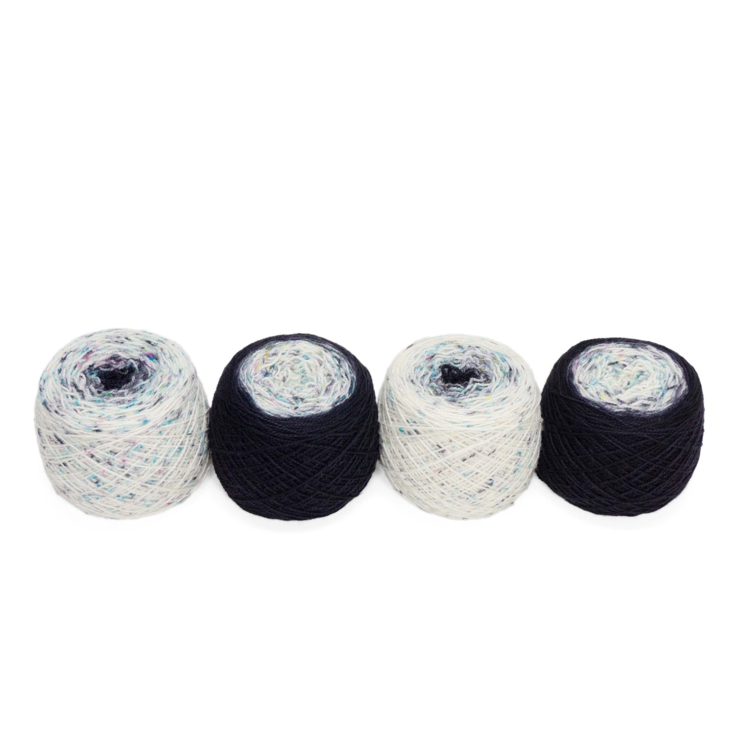 Full " Galaxy " - Llark SW BFL/Nylon Speckle Gradient Fingering Weight Yarn 100g Skein