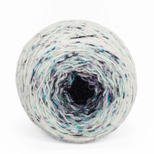 Full " Galaxy " - Llark SW BFL/Nylon Speckle Gradient Fingering Weight Yarn 100g Skein