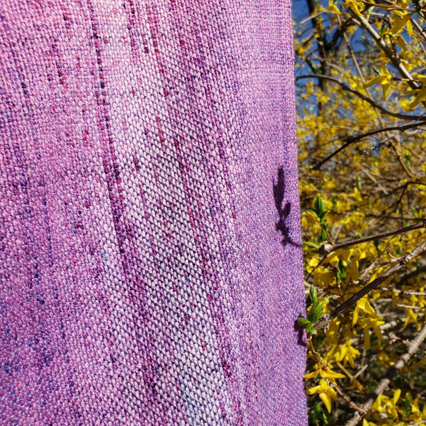 Princess of Punk Rock & Evil Stepmother Gradient Speckle Scarf - Hand Dyed Handwoven Handspun SW Merino Wool/Bamboo/Nylon/SW BFL Wool