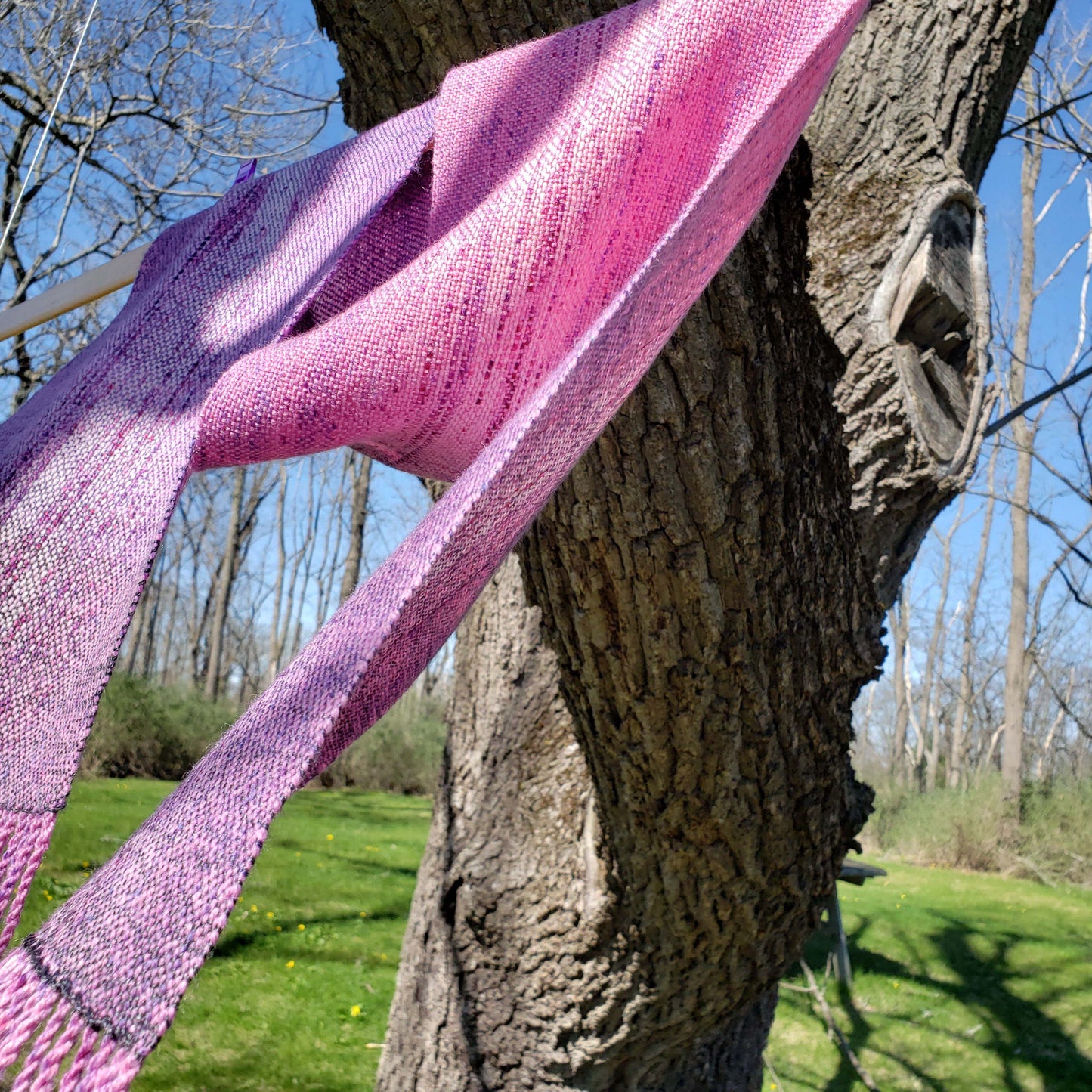 Princess of Punk Rock & Evil Stepmother Gradient Speckle Scarf - Hand Dyed Handwoven Handspun SW Merino Wool/Bamboo/Nylon/SW BFL Wool