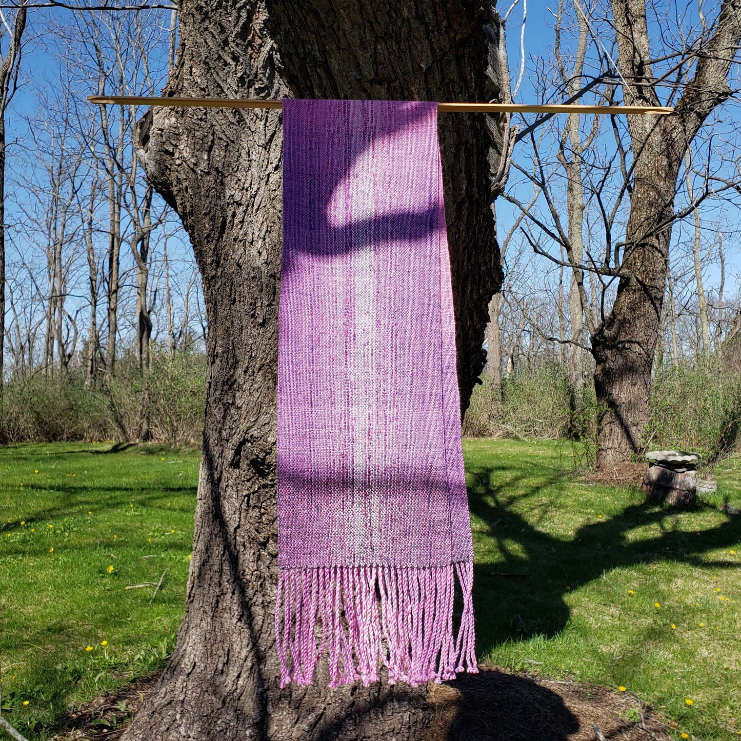 Princess of Punk Rock & Evil Stepmother Gradient Speckle Scarf - Hand Dyed Handwoven Handspun SW Merino Wool/Bamboo/Nylon/SW BFL Wool