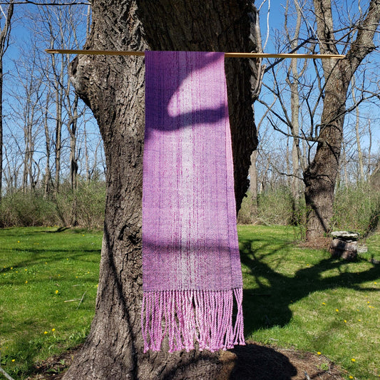 Princess of Punk Rock & Evil Stepmother Gradient Speckle Scarf - Hand Dyed Handwoven Handspun SW Merino Wool/Bamboo/Nylon/SW BFL Wool