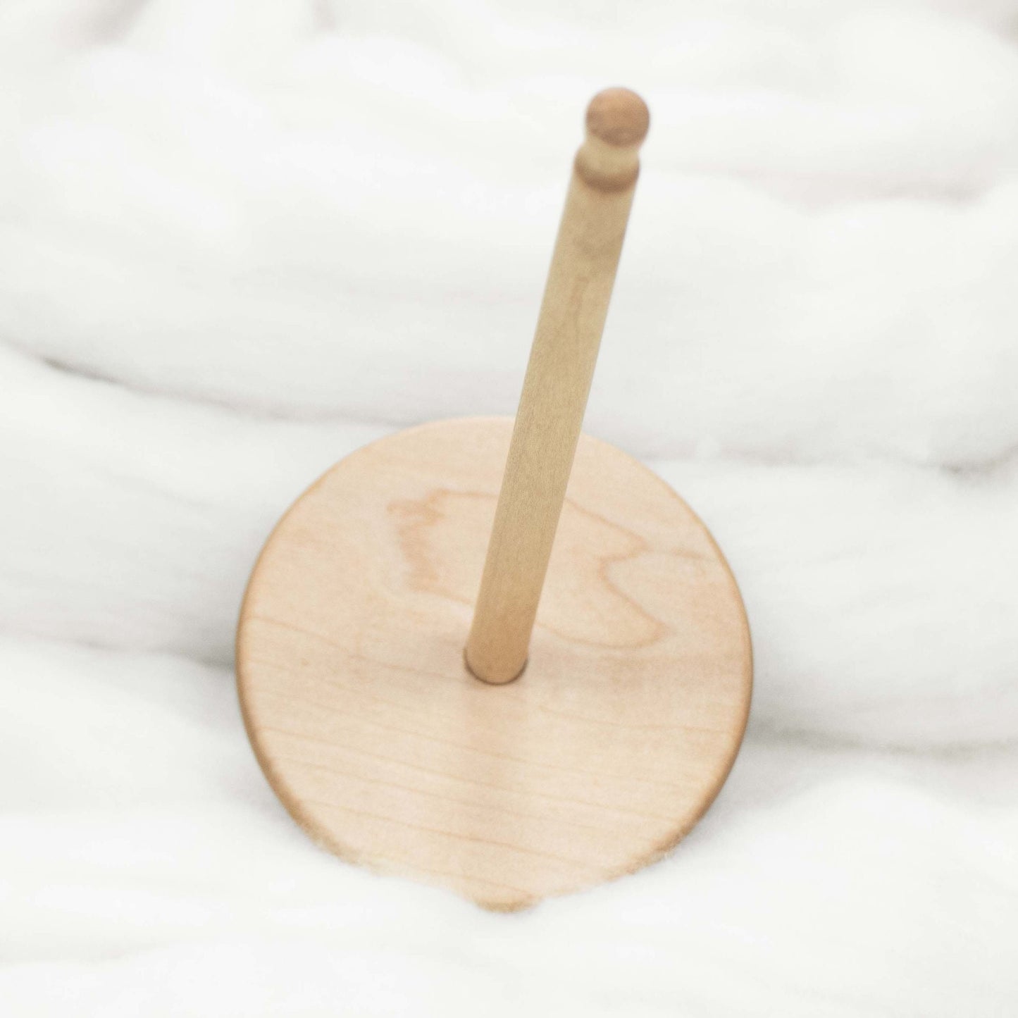 Llampetia - Mica Inlay / Hand-Turned Maple Wood Drop Spindle Heavyweight - Top Whorl 51 Grams