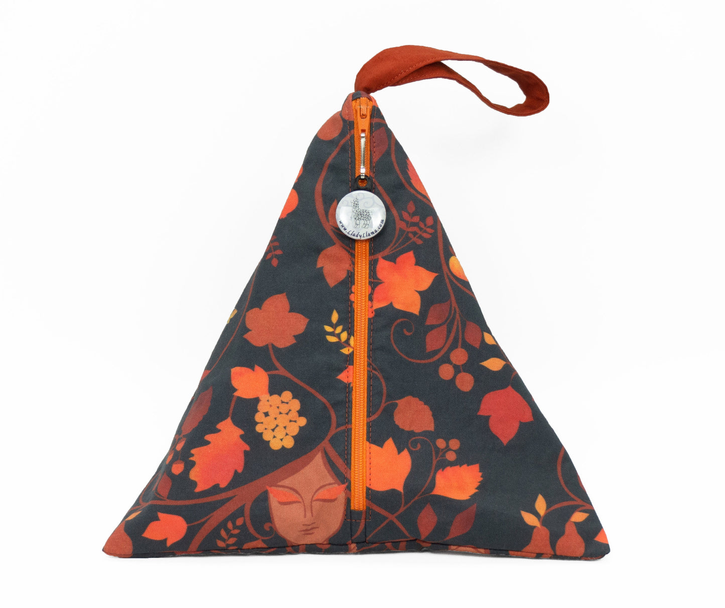 Autumn Equinox Dark - Llexical Divided Sock Pouch - Knitting, Crochet, Spinning Project Bag