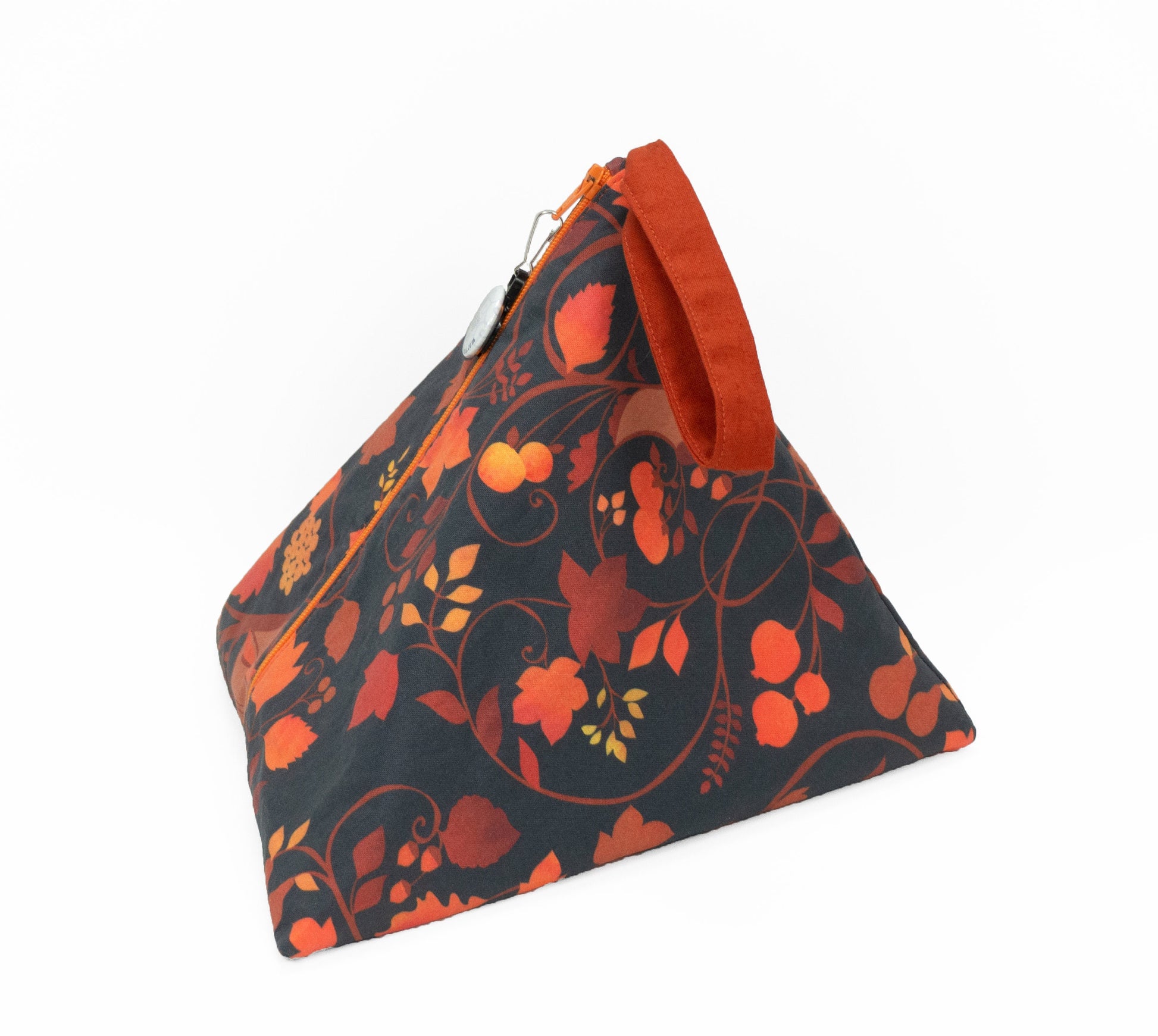 Autumn Equinox Dark - Llexical Divided Sock Pouch - Knitting, Crochet, Spinning Project Bag