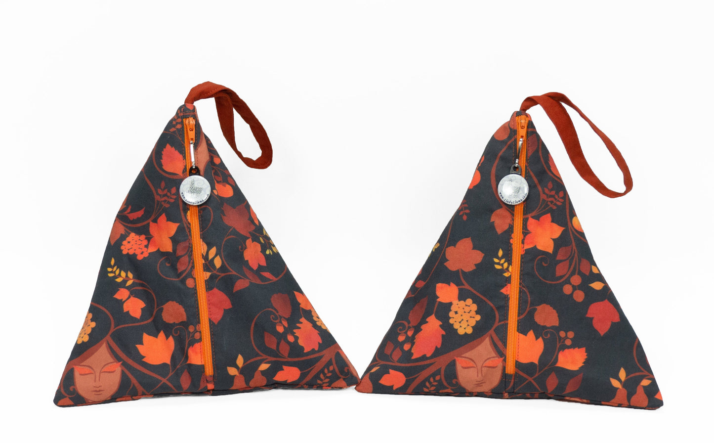 Autumn Equinox Dark - Llexical Divided Sock Pouch - Knitting, Crochet, Spinning Project Bag