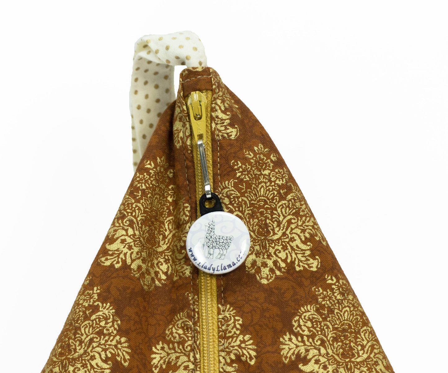 Gilded Damask - Llexical Divided Sock Pouch - Knitting, Crochet, Spinning Project Bag