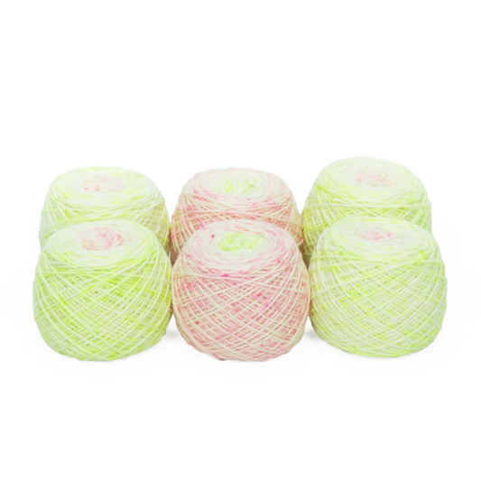 Fraternal Sock Twins " Frog Princess " - Llark Hand Dyed Gradient Speckle Sock Yarn Set