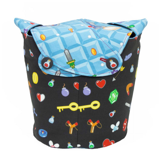 Link's World - Medium Llayover Knitting Tote / Knitting, Spinning, Crochet Project Bag