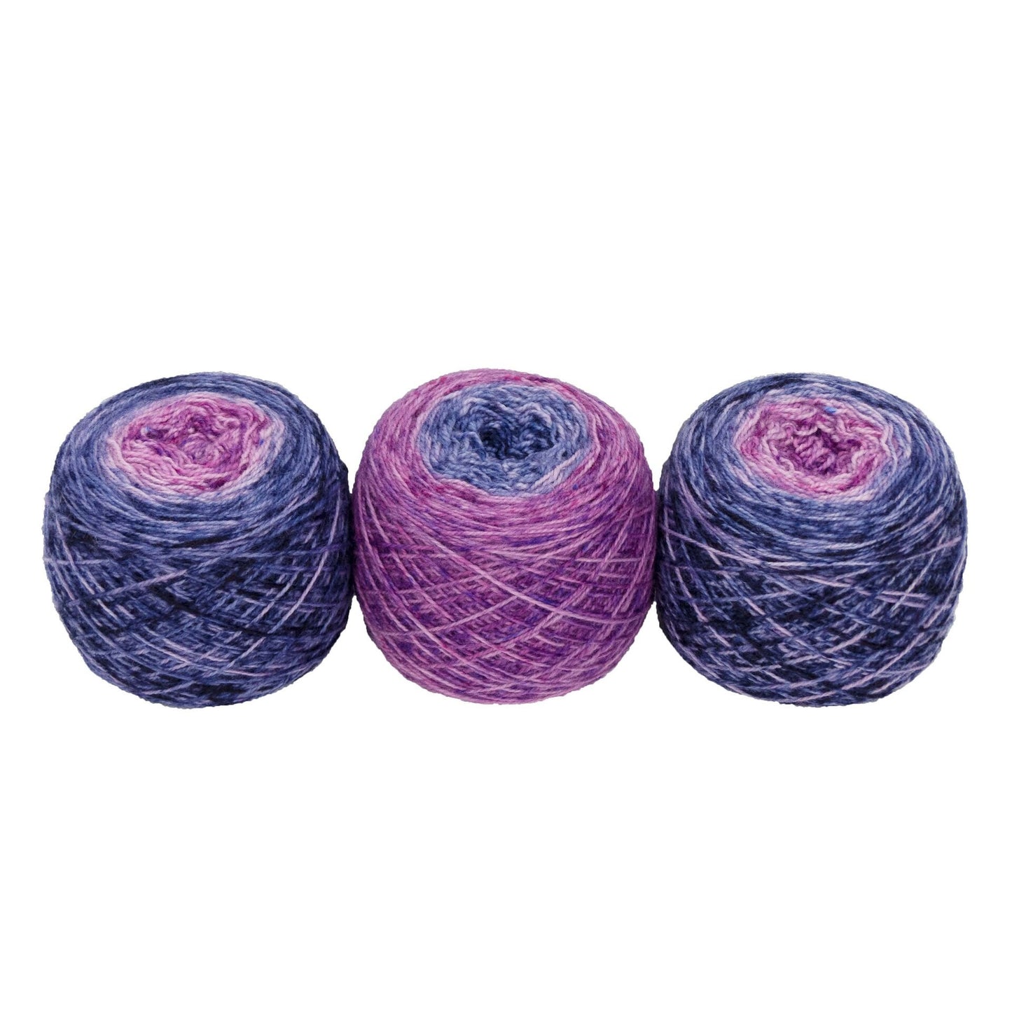 Full " Blueberry & Hibiscus " - Llark SW BFL/Nylon Speckle Gradient Fingering Weight Yarn 100g Skein