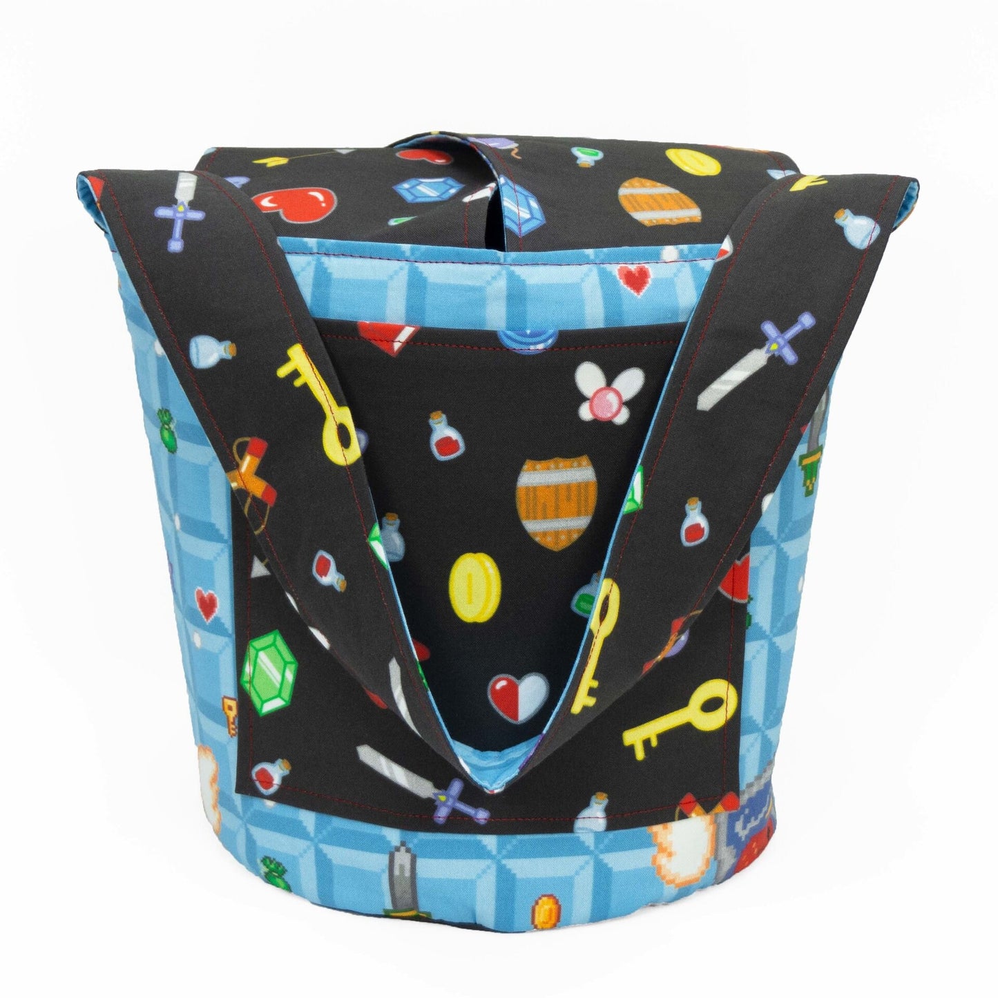 Link's World - Medium Llayover Knitting Tote / Knitting, Spinning, Crochet Project Bag