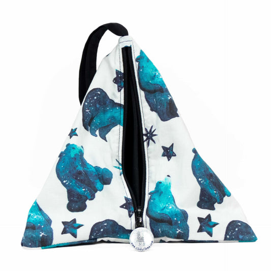 Polar Night - Llexical Divided Sock Pouch - Knitting, Crochet, Spinning Project Bag