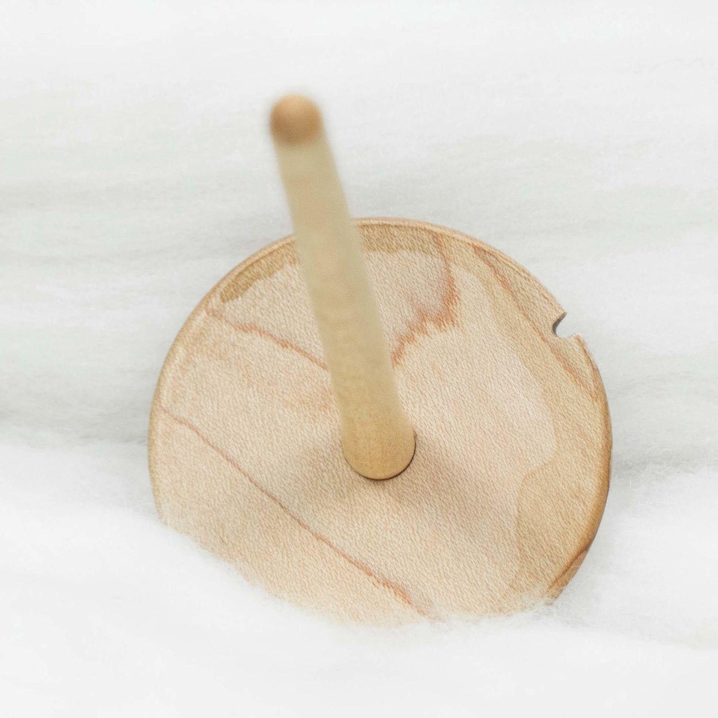 Labyrinth - Llina Hand-Turned Maple Wood Pyrograph Drop Spindle Lightweight Top Whorl 14 Grams