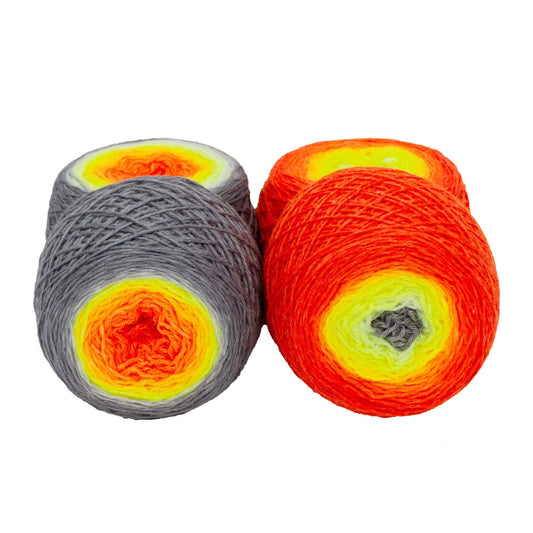 Full " Phoenix From The Ashes " - Lleaf SW Merino/Bamboo/Nylon Handpainted Gradient Fingering Weight Yarn 100g Skein