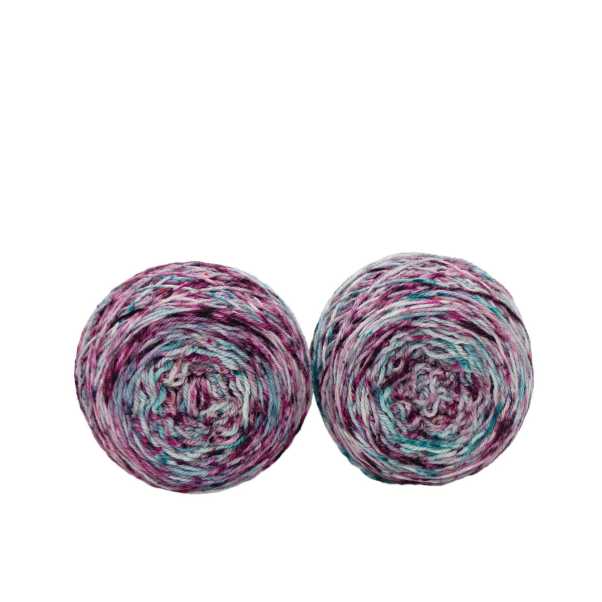 Fraternal Sock Twins " Whirl & Tilt " - Llark Hand Dyed Gradient Speckle Sock Yarn Set