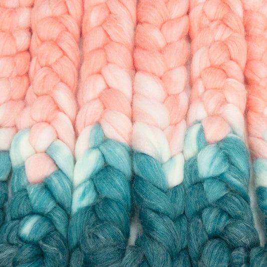Heart's Center / Lleaf Handpainted SW Merino-Bamboo-Nylon Combed Top/ 4 oz.