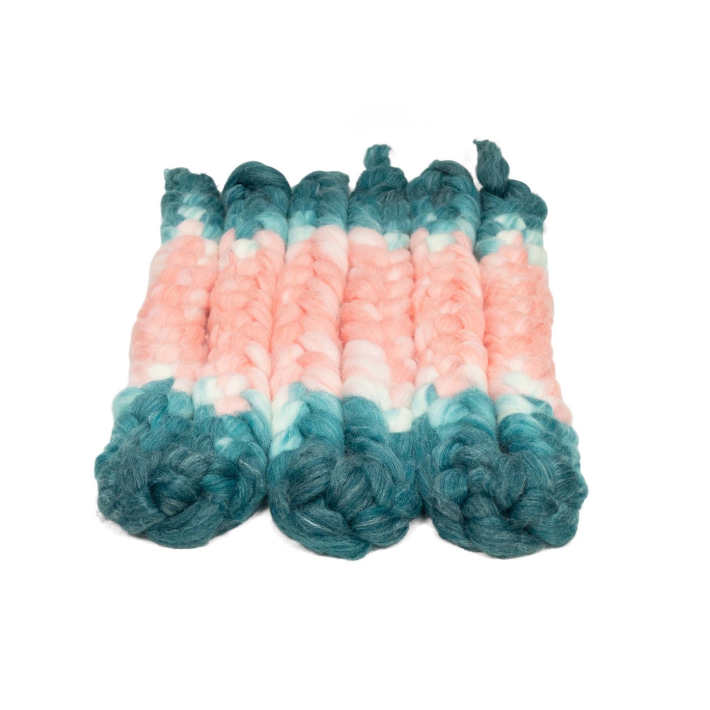 Heart's Center / Lleaf Handpainted SW Merino-Bamboo-Nylon Combed Top/ 4 oz.