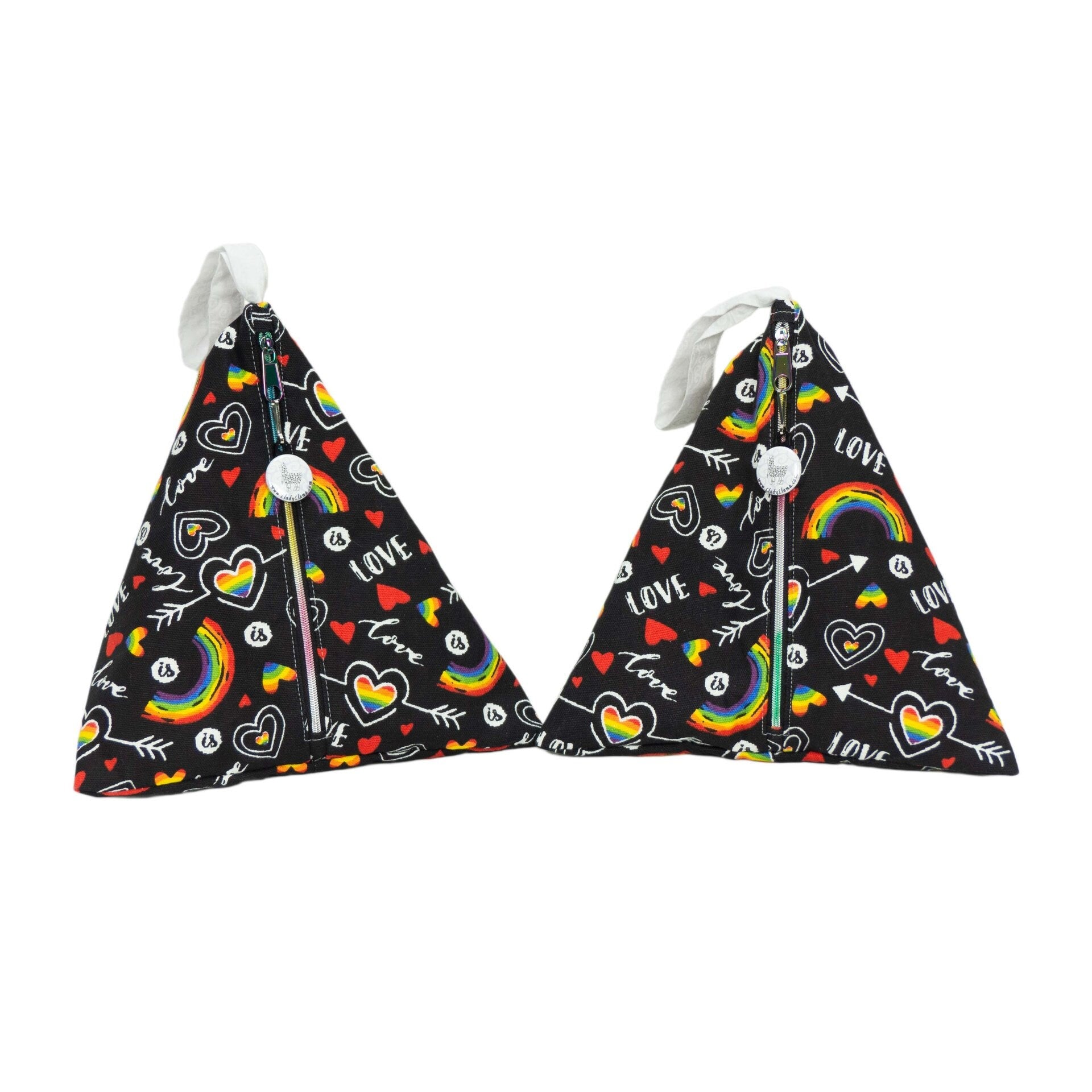 Pride Love Is Love - Llexical Divided Sock Pouch - Knitting, Crochet, Spinning Project Bag