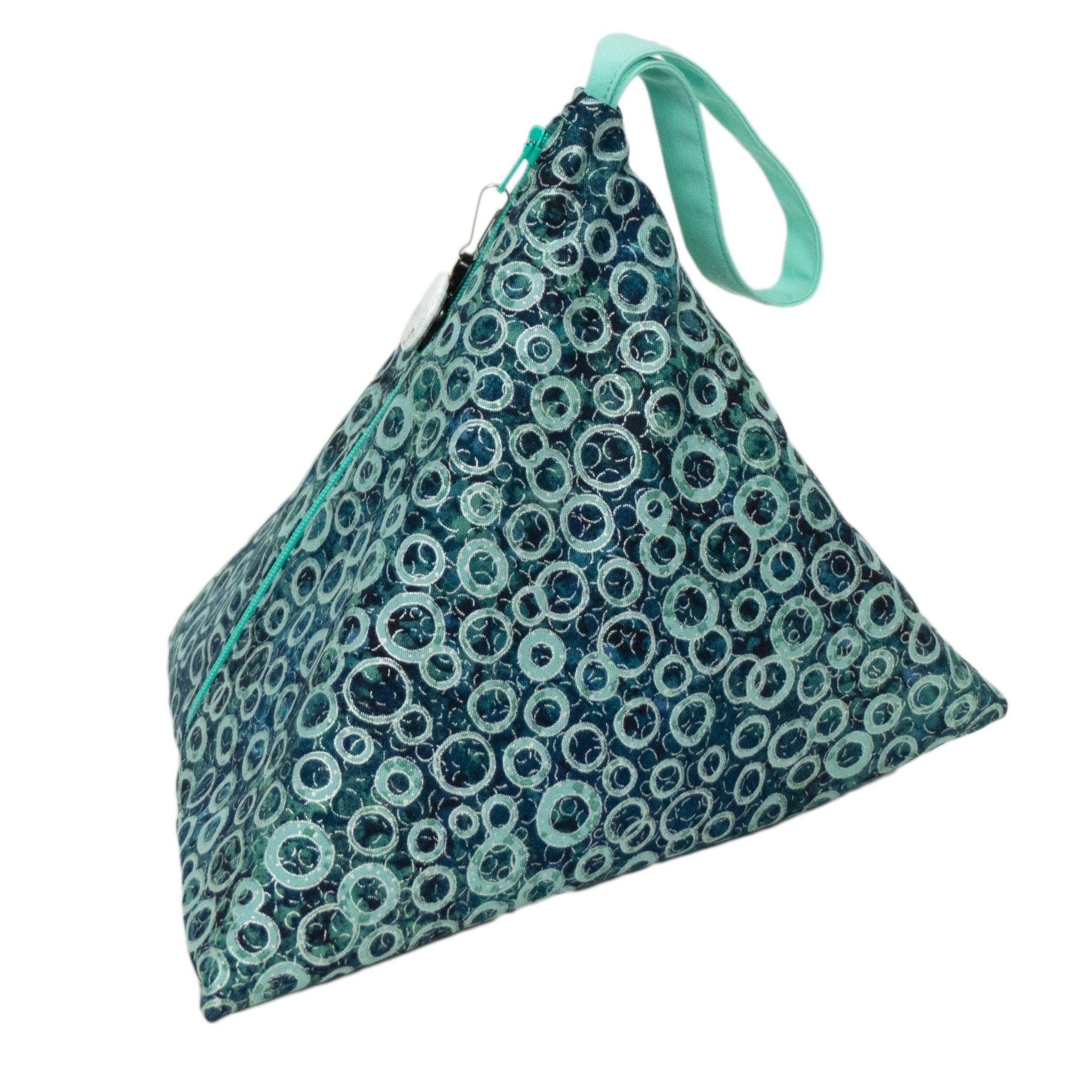 Metallic Dark Rings - Llexical Divided Sock Pouch - Knitting, Crochet, Spinning Project Bag