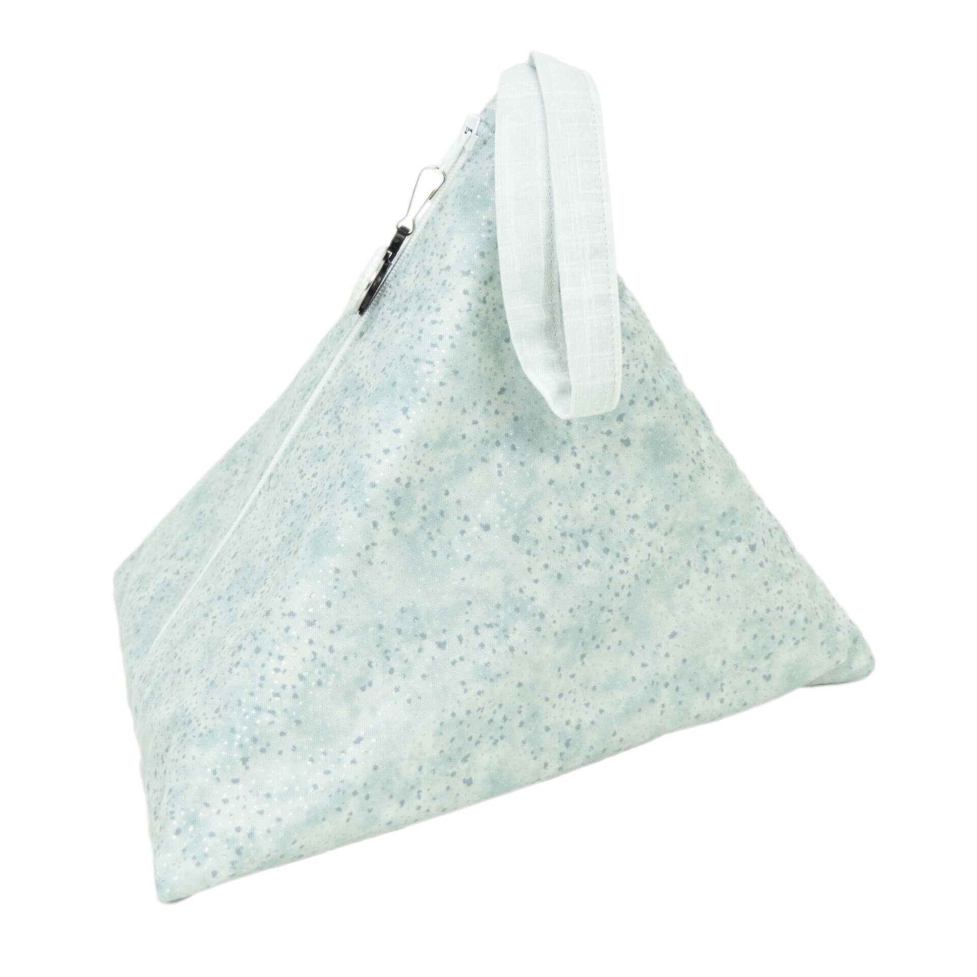 Metallic Pale Polka Dot - Llexical Divided Sock Pouch - Knitting, Crochet, Spinning Project Bag