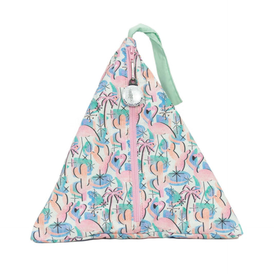 Miami Flamingo - Llexical Divided Sock Pouch - Knitting, Crochet, Spinning Project Bag