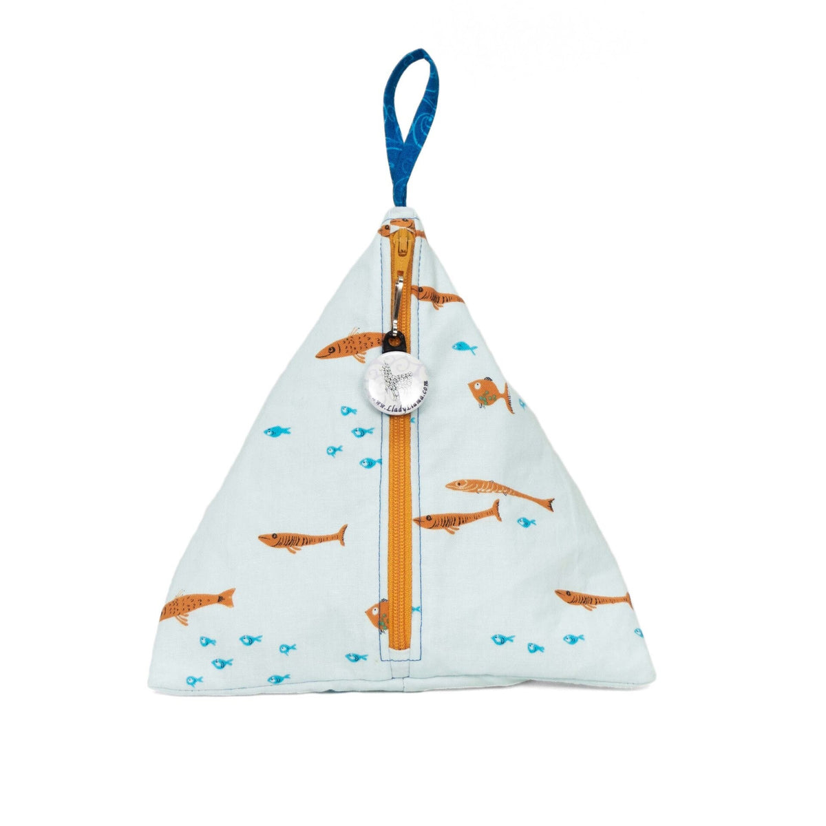 Fishies - Llexical Notions Pouch - Knitting, Crochet, Spinning Accessory Bag
