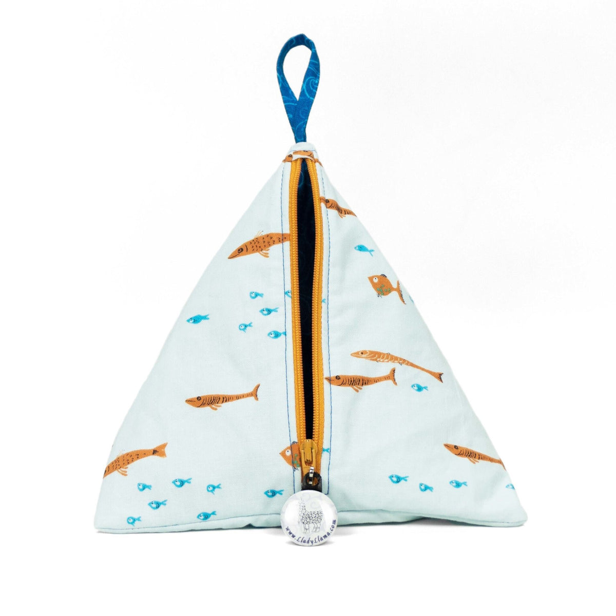 Fishies - Llexical Notions Pouch - Knitting, Crochet, Spinning Accessory Bag