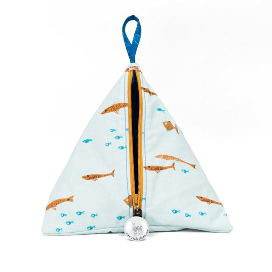 Fishies - Llexical Notions Pouch - Knitting, Crochet, Spinning Accessory Bag
