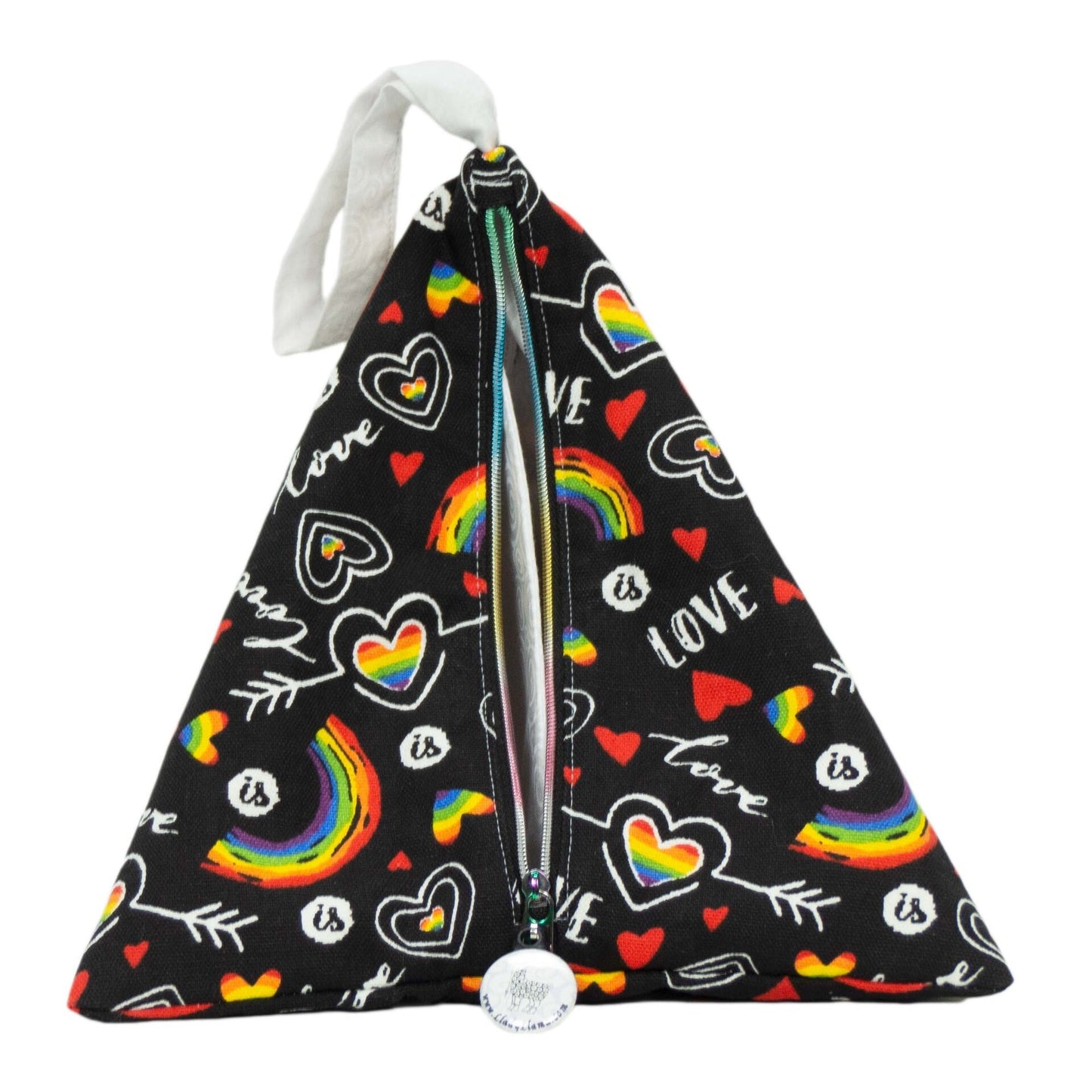 Pride Love Is Love - Llexical Divided Sock Pouch - Knitting, Crochet, Spinning Project Bag