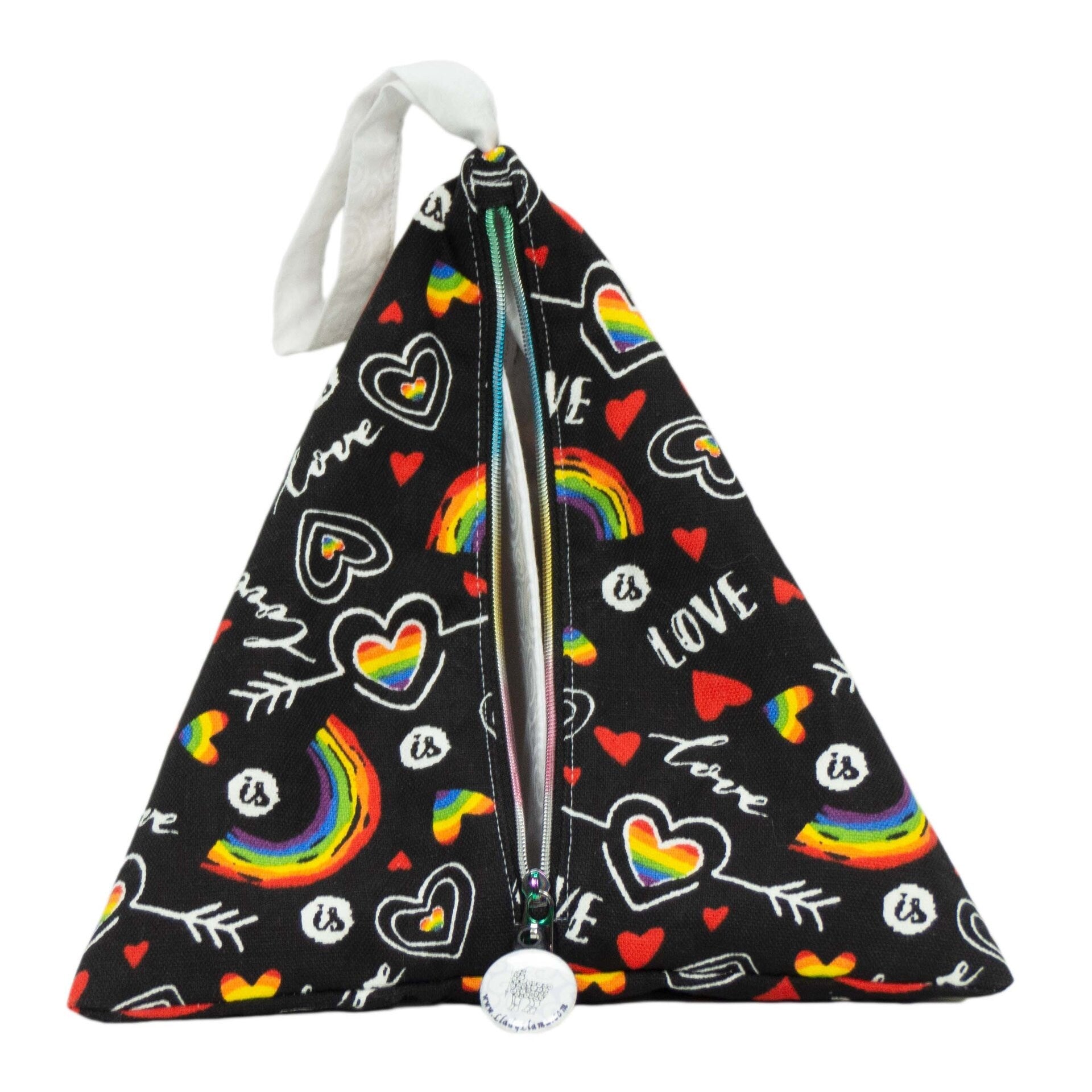 Pride Love Is Love - Llexical Divided Sock Pouch - Knitting, Crochet, Spinning Project Bag