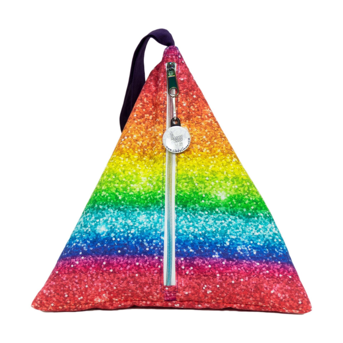 Pride Glitter - Llexical Divided Sock Pouch - Knitting, Crochet, Spinning Project Bag