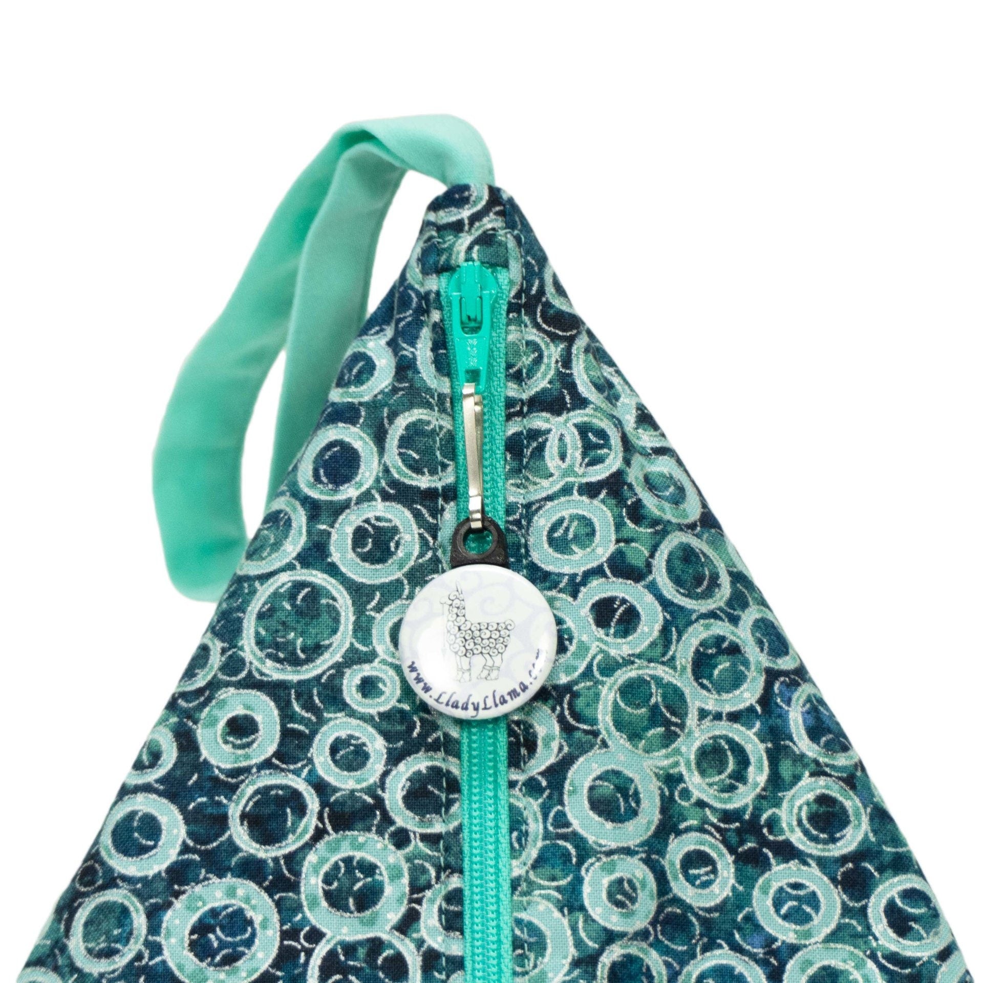 Metallic Dark Rings - Llexical Divided Sock Pouch - Knitting, Crochet, Spinning Project Bag