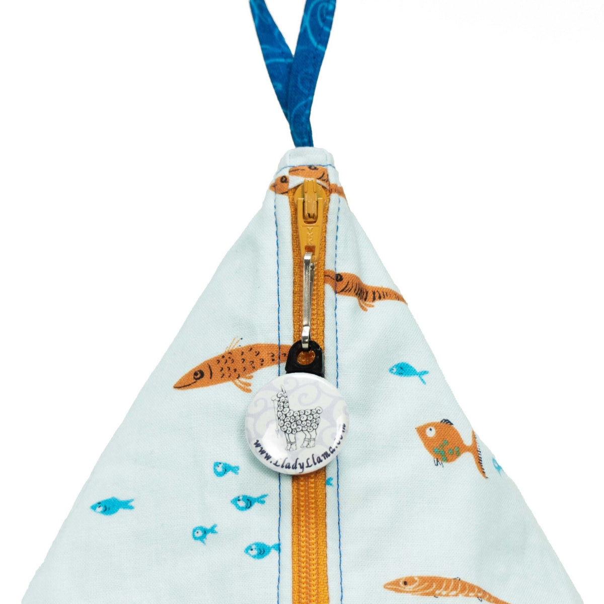 Fishies - Llexical Notions Pouch - Knitting, Crochet, Spinning Accessory Bag