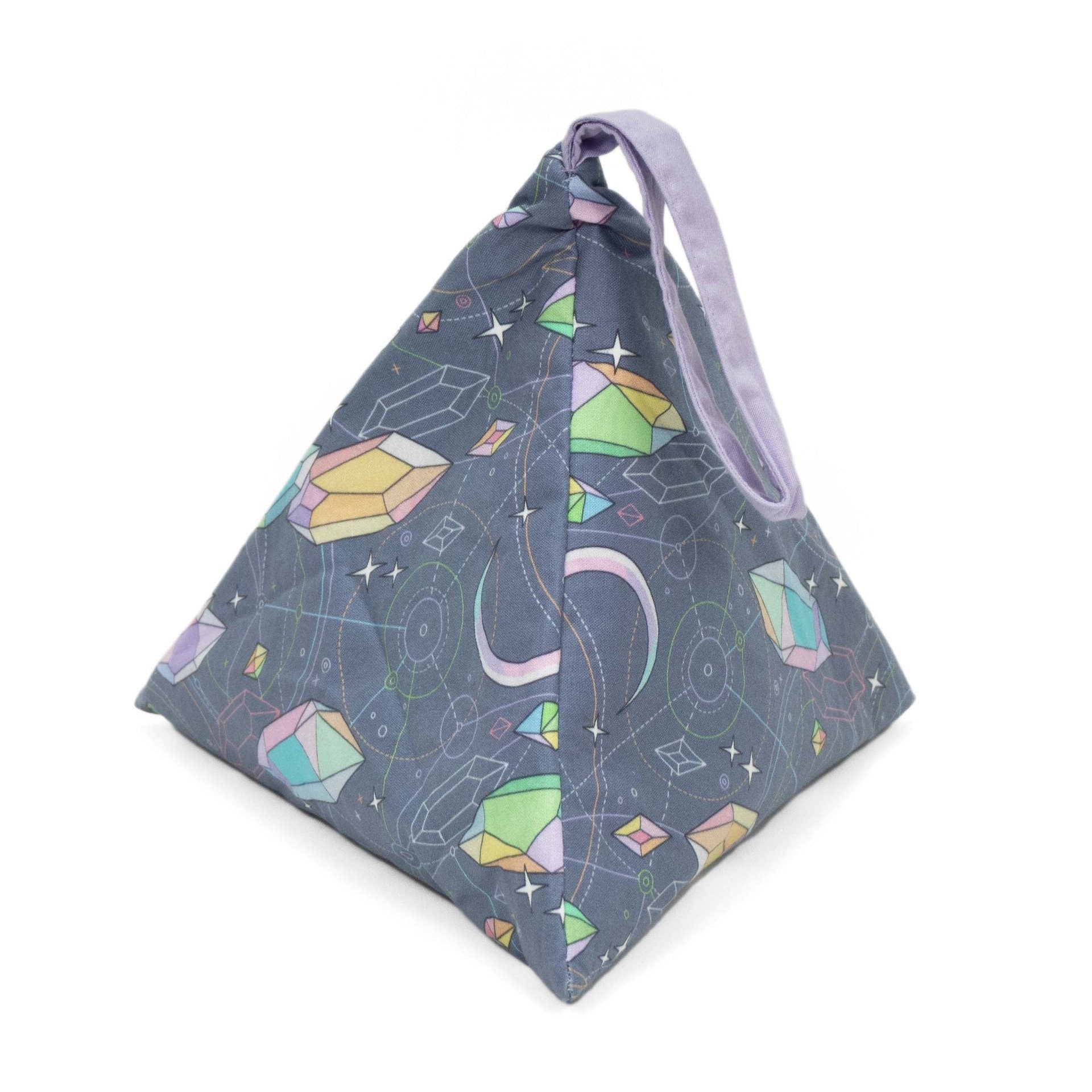 Crystal Visions Grey - Llexical Divided Sock Pouch - Knitting, Crochet, Spinning Project Bag