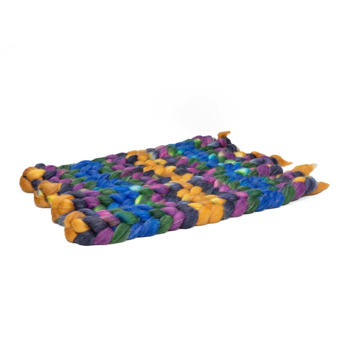 Mermaid Scales / Lleaf Handpainted SW Merino-Bamboo-Nylon Combed Top/ 4 oz.