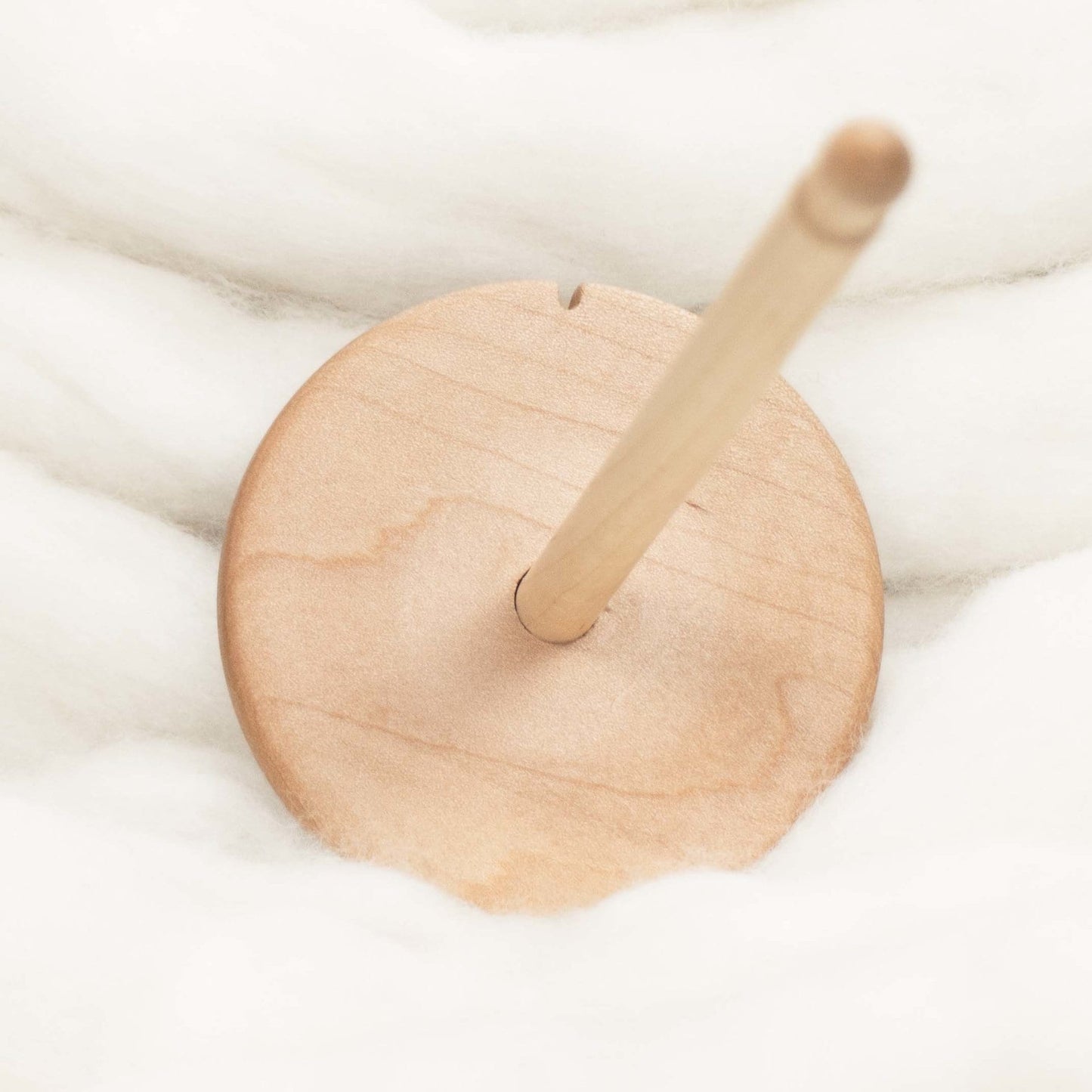 Llampetia - Nebula Mica Inlay / Hand-Turned Maple Wood Drop Spindle Heavyweight - Top Whorl 47 Grams