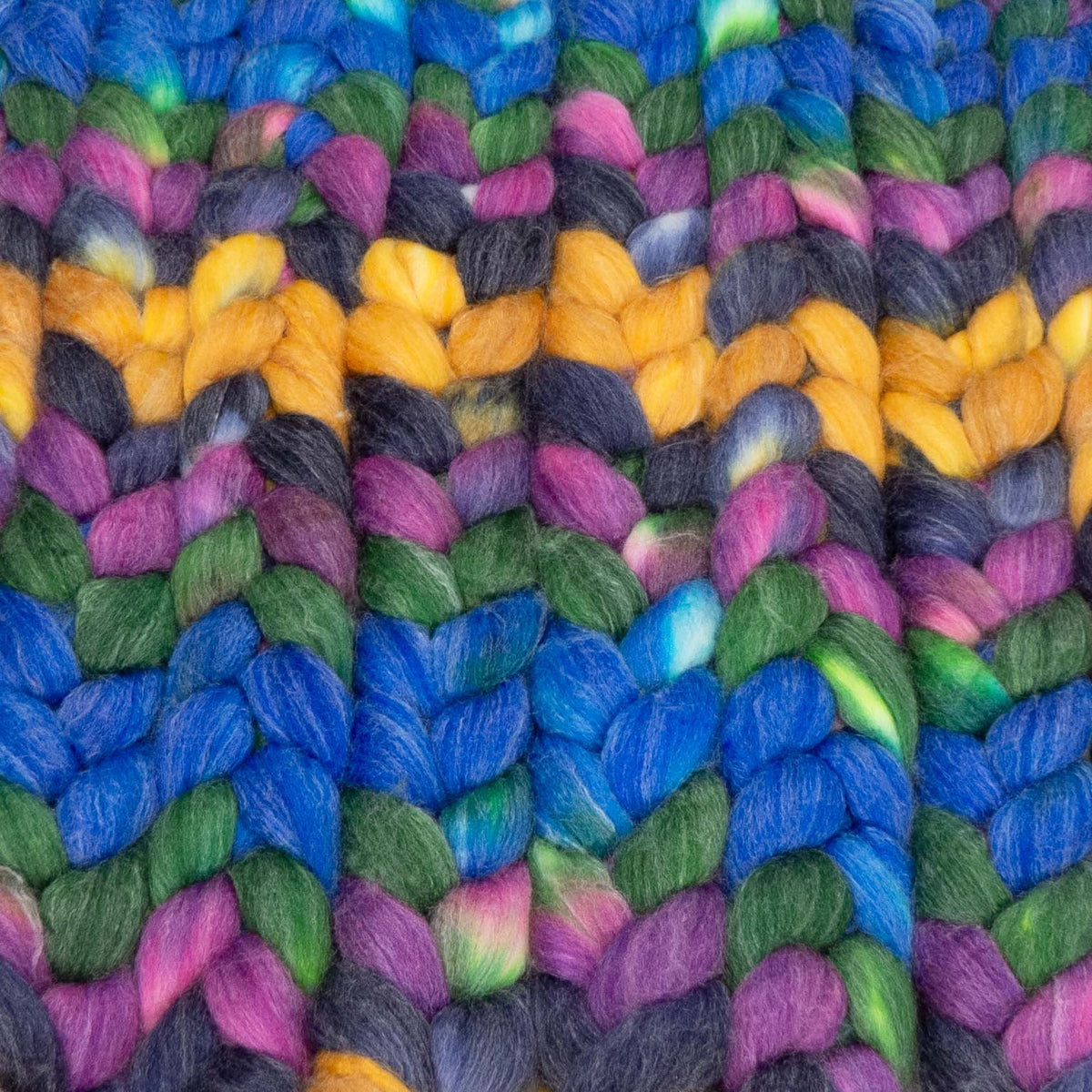 Mermaid Scales / Lleaf Handpainted SW Merino-Bamboo-Nylon Combed Top/ 4 oz.