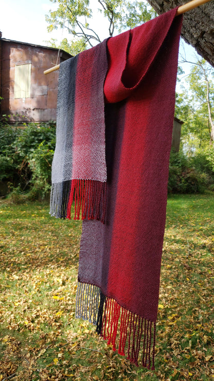 Starlord Scarf - Hand Dyed Handwoven SW Merino Wool/Nylon Gradient