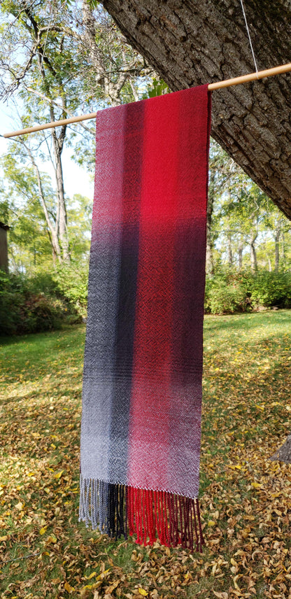 Starlord Scarf - Hand Dyed Handwoven SW Merino Wool/Nylon Gradient