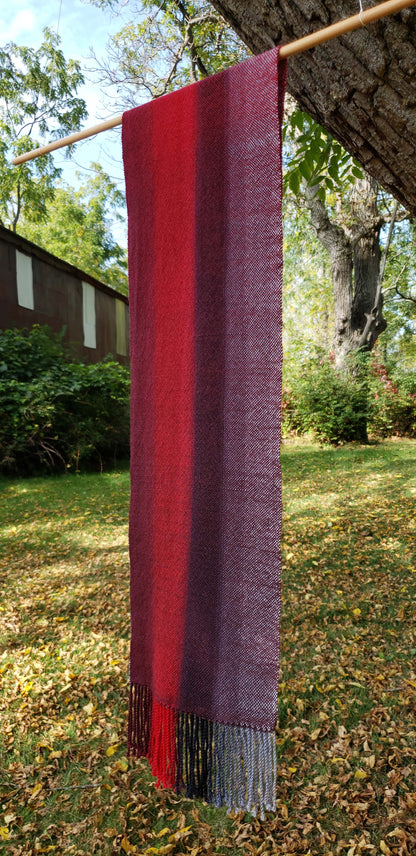 Starlord Scarf - Hand Dyed Handwoven SW Merino Wool/Nylon Gradient