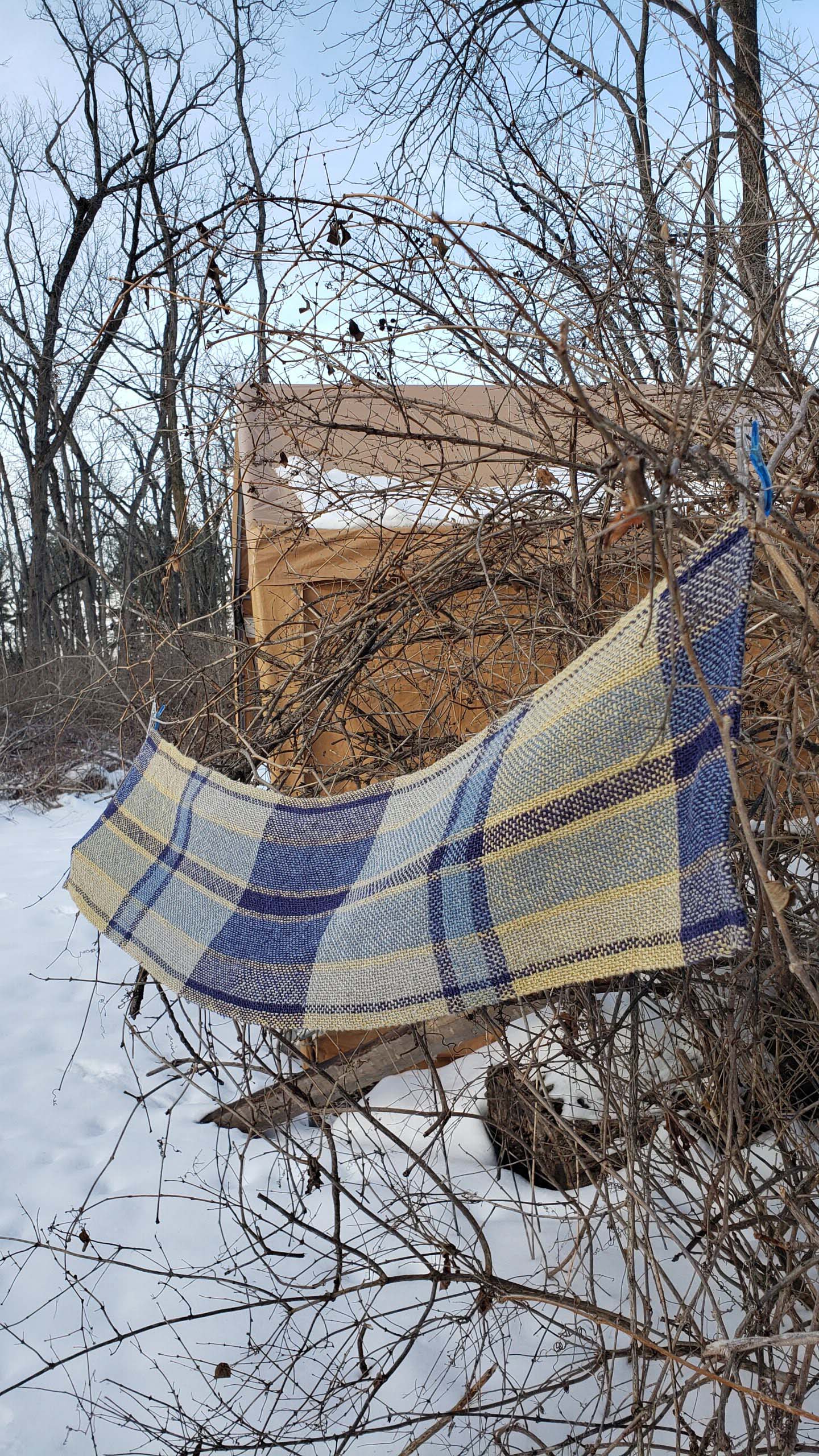 Winter Solstice Rustic Table Runner- Llongevity 100% Hemp Hand