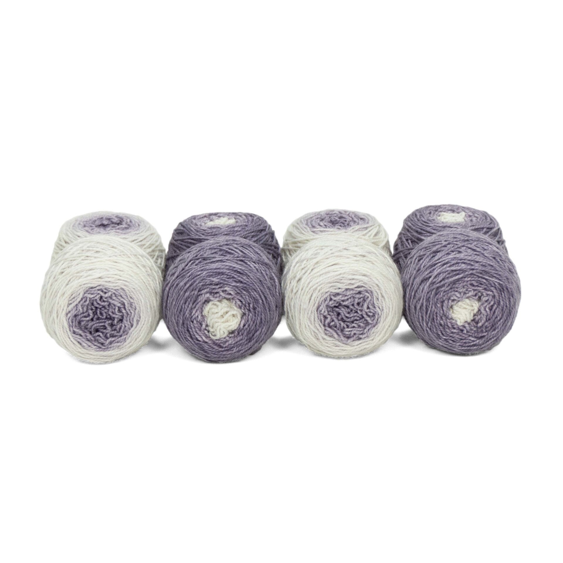 Amethyst - Lleap Shorty Sock Twins - Handpainted Semisolid Gradient Sock Yarn Set