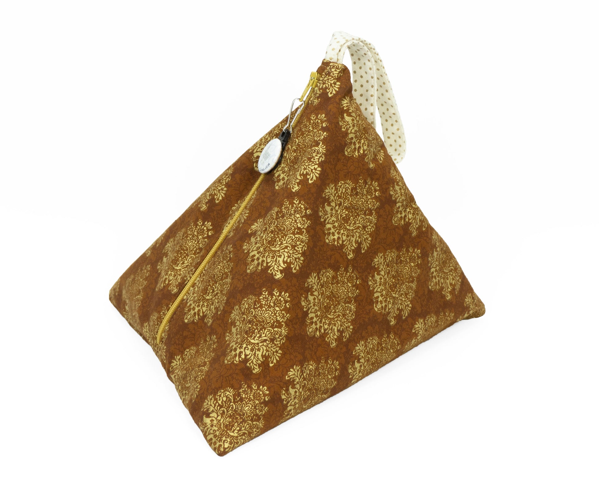 Gilded Damask - Llexical Divided Sock Pouch - Knitting, Crochet, Spinning Project Bag
