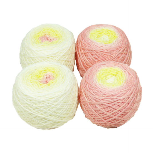 Sock Twins " You Can Hear The Ocean " - Lleaf SW Merino/Bamboo Handpainted Gradient Sock Yarn Set