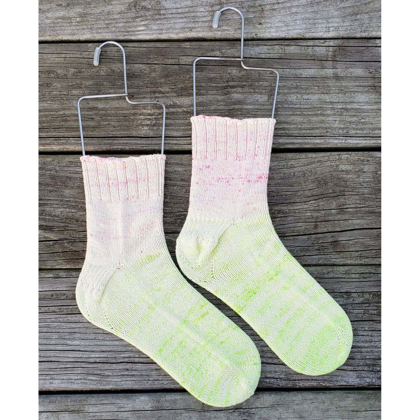 Fraternal Sock Twins " Frog Princess " - Llark Hand Dyed Gradient Speckle Sock Yarn Set