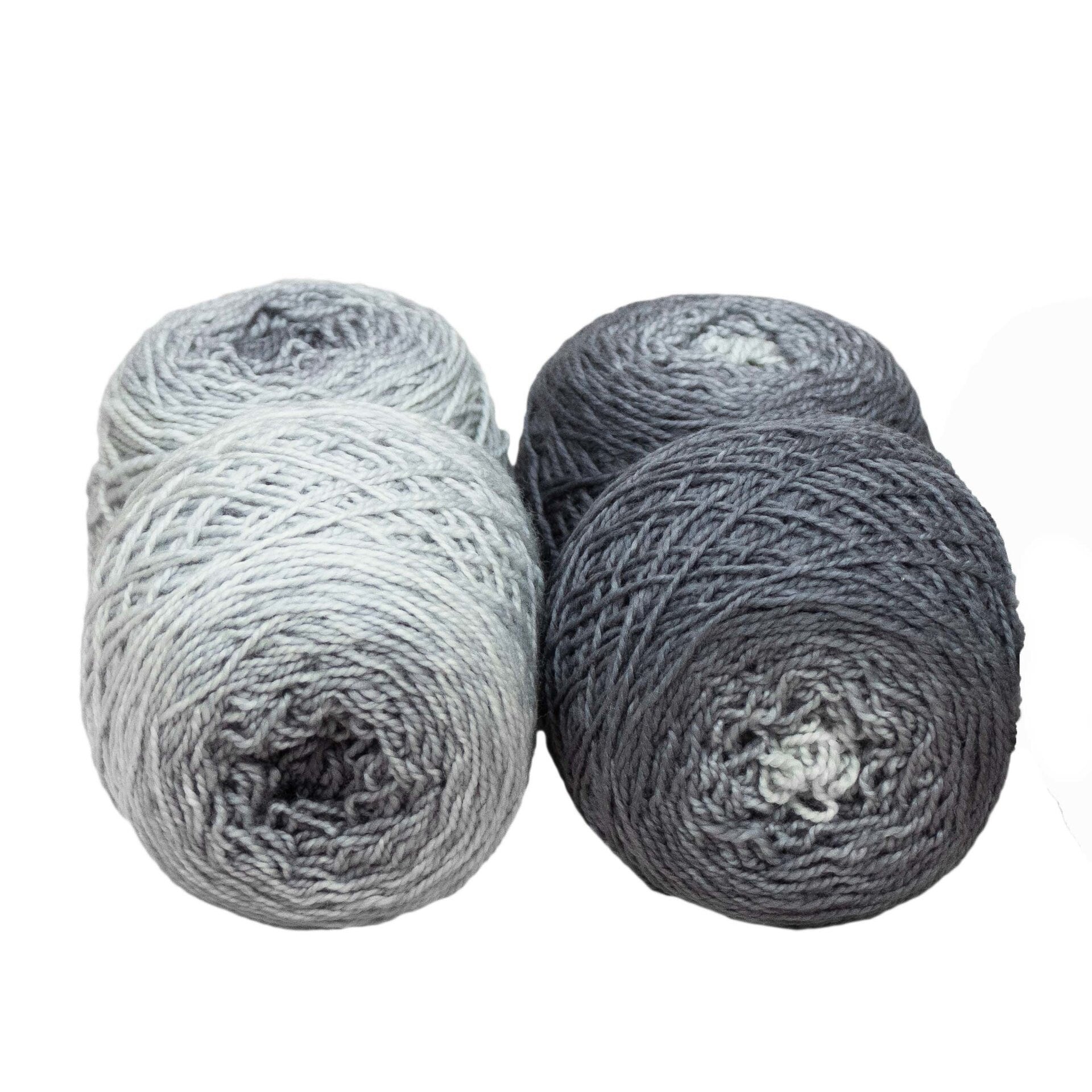 Sock Twins " Crone " - Lleap SW Merino/Nylon Handpainted Gradient Sock Yarn Set