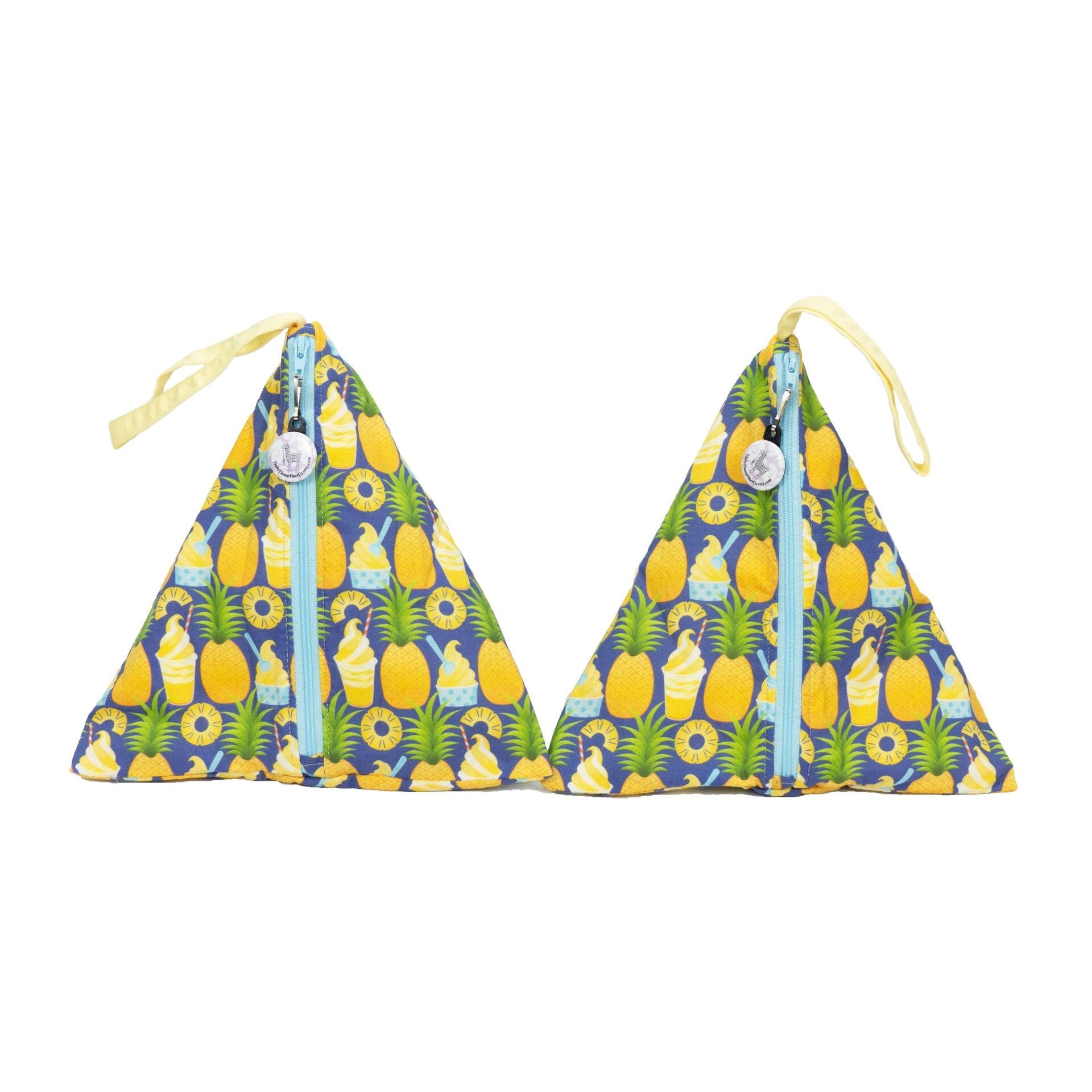 Pineapple Paradise - Llexical Divided Sock Pouch - Knitting, Crochet, Spinning Project Bag
