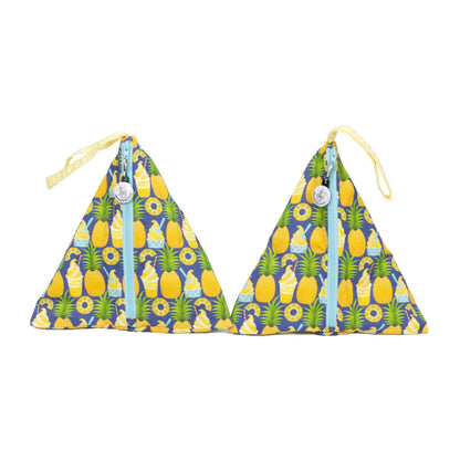 Pineapple Paradise - Llexical Divided Sock Pouch - Knitting, Crochet, Spinning Project Bag