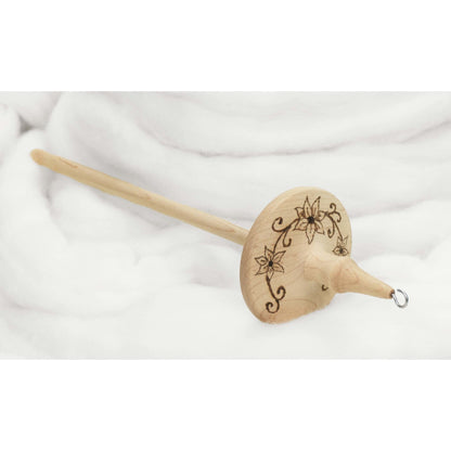 Clematis Vine - Llampetia Hand-Turned Maple Wood Drop Spindle Heavyweight - Top Whorl 43 Grams