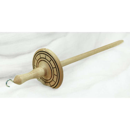 Llina Hand-Turned Maple Wood Pyrograph Drop Spindle Lightweight Top Whorl 15 Grams